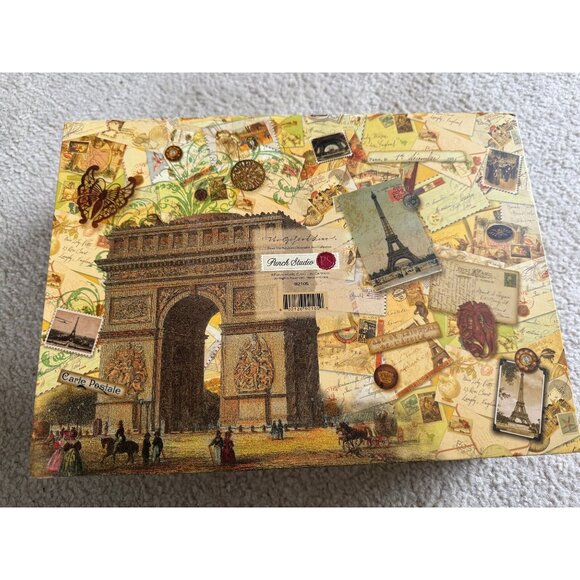 Vintage Punch Studio Eiffel Tower Paris France Keepsake Note Card Top Box Magnet - Picture 9 of 10